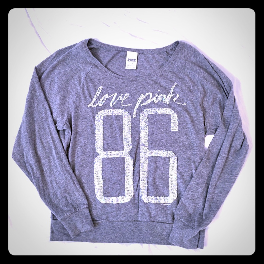 PINK Victoria Secret long sleeve Bling Top